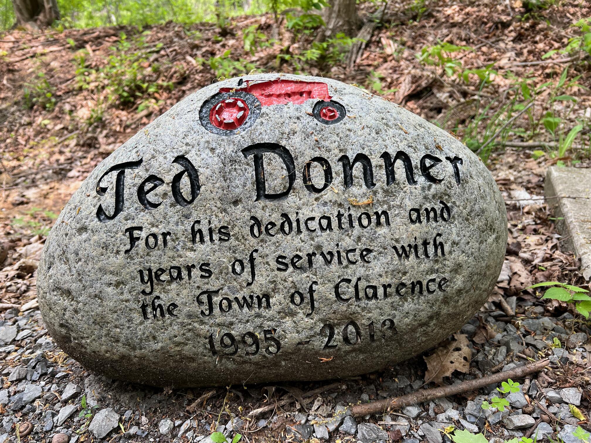 Ted Donner memorial stone