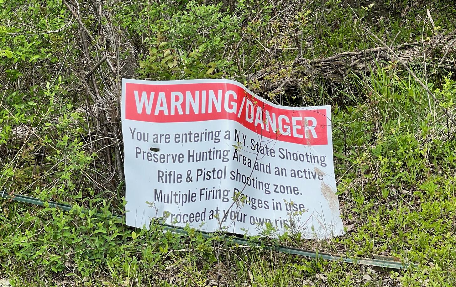 shooting range warning sign